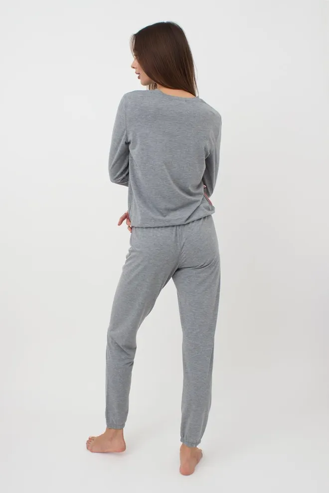 Пижама женская со штанами Comfort style 5323/030 Giulia (light grey melange)