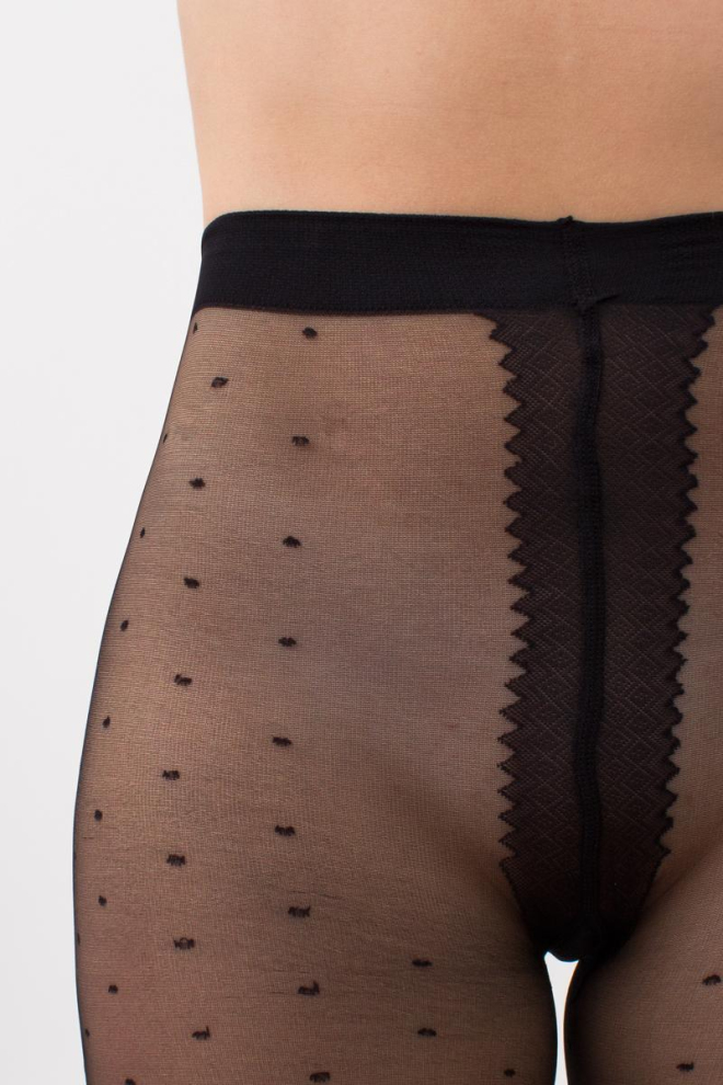 Колготки в горох з імітацією гольф Crazy daisy 20 den model 1 Giulia (nero)