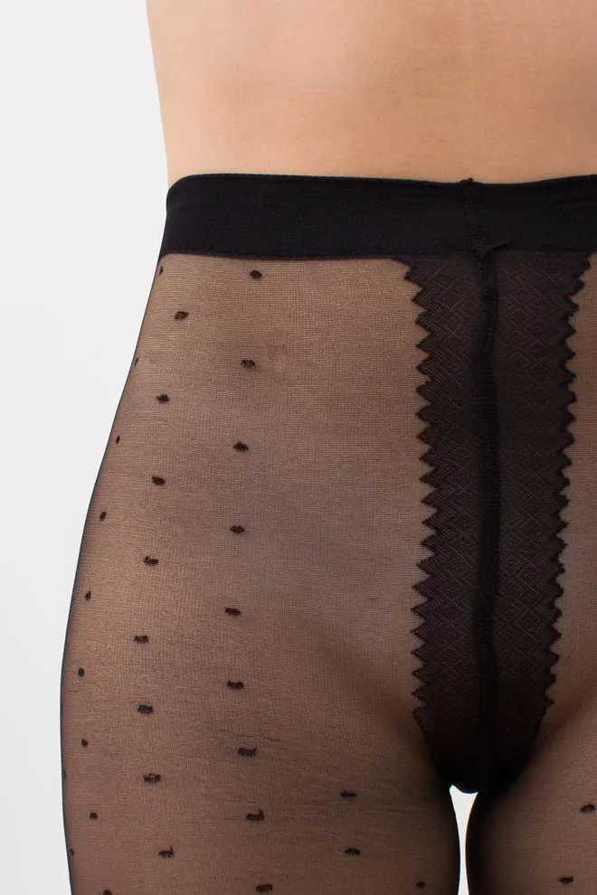 Колготки в горох с имитацией гольф Crazy daisy 20 den model 1 Giulia (nero)