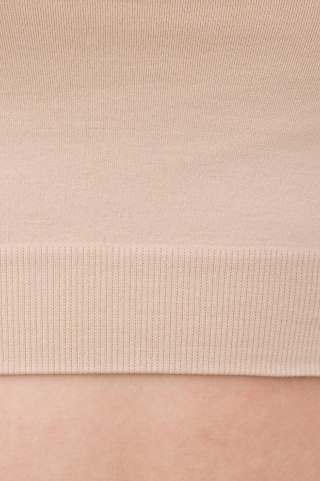 Топ з коротким рукавом та круглим вирізом Crop t-shirt Giulia (naturale), бежевий