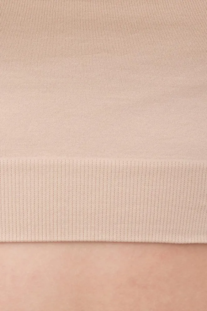 Топ з коротким рукавом та круглим вирізом Crop t-shirt Giulia (naturale), бежевий