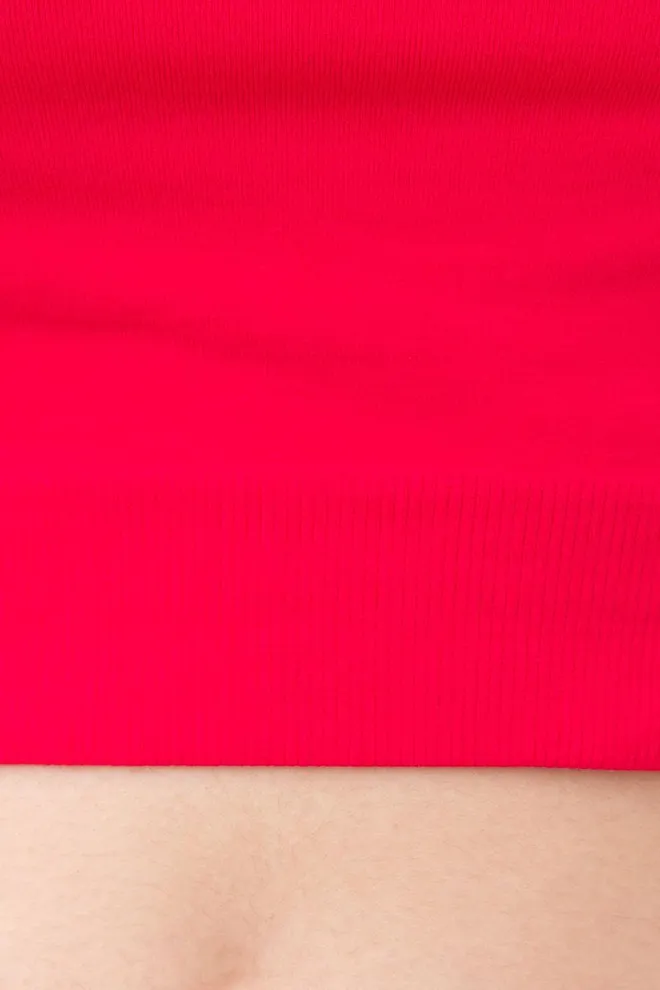 Топ з коротким рукавом та круглим вирізом Crop t-shirt Giulia (raspberry sorbet)