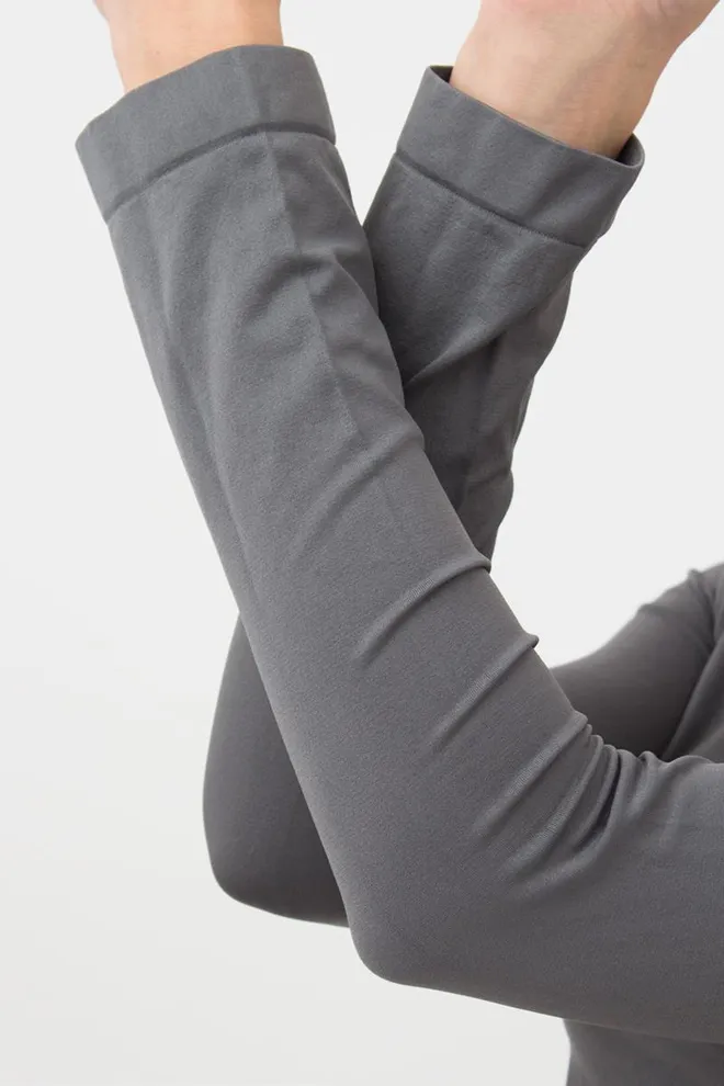 Топ укорочений з довгим рукавом CROP TOP Giulia (poppy seed), сірий