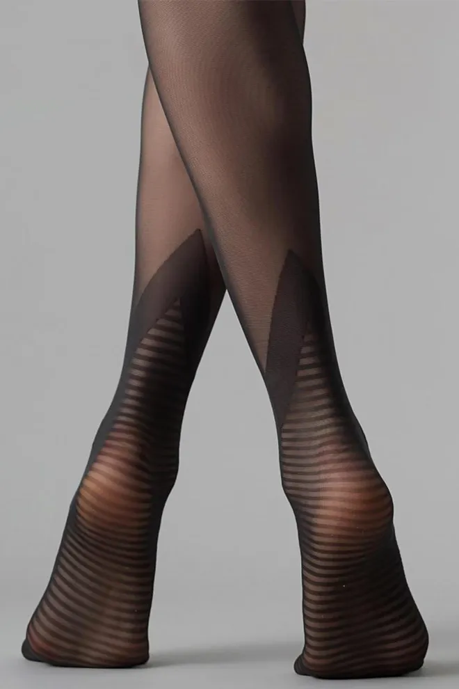 Колготки з геометричним малюнком Crosswalk 20 den model 1 Giulia (nero)