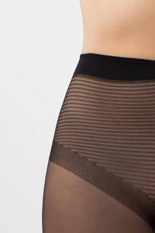 Колготки з геометричним малюнком Crosswalk 20 den model 1 Giulia (nero)