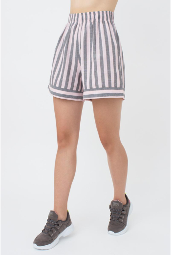 Хлопковые шорты в полоску свободные Cruise 4214/220 Giulia (grey/pink stripe) Хлопковые шорты в полоску свободные Cruise 4214/220 Giulia (grey/pink stripe)