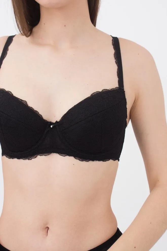 Бюстгальтер мереживний з формованою чашкою Camilla 1212/01 N Giulia (black), чорний