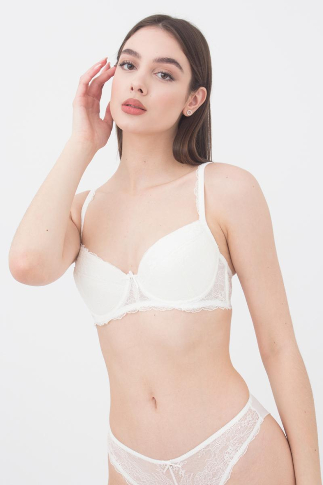 Бюстгальтер кружевной с формованной чашкой Camilla 1212/01 N Giulia (whisper white), белый