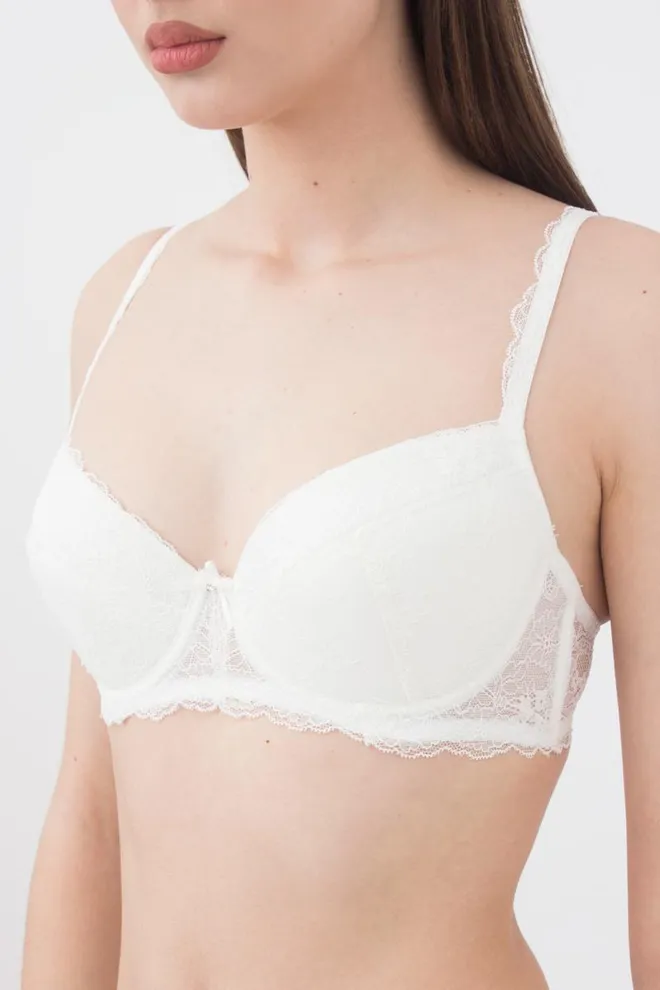 Бюстгальтер мереживний з формованою чашкою Camilla 1212/01 N Giulia (whisper white),білий