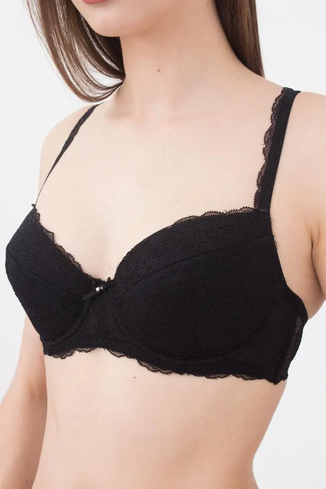 Бюстгальтер мереживний з формованою чашкою Camilla 1212/01 N Giulia (black), чорний