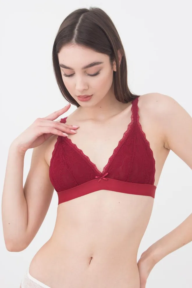 Бюстгальтер бралетт мереживний Carmelita 1601/31 Giulia (bordo)