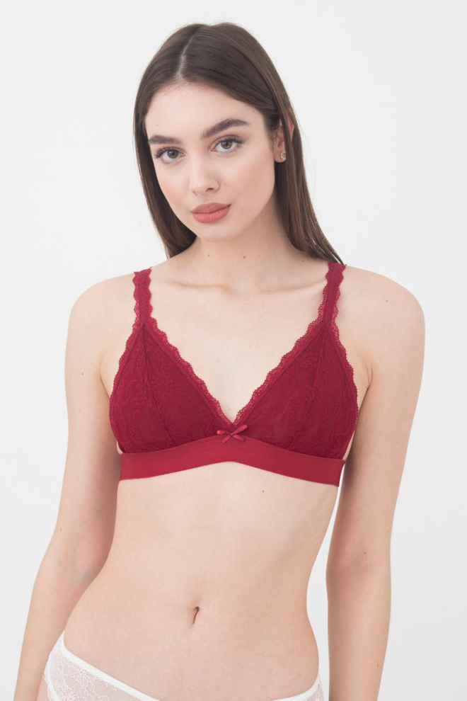 Бюстгальтер бралетт мереживний Carmelita 1601/31 Giulia (bordo)