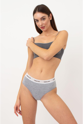 Жіночі труси бразиліана Cotton fit 2222/60 Giulia (grey melange)
