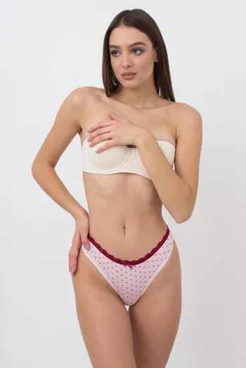 Женские трусы стринги Cotton print 2102/61 Giulia (pink dots) Женские трусы стринги Cotton print 2102/61 Giulia (pink dots)