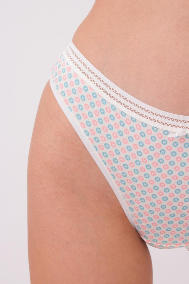 Жіночі труси бразиліана Cotton print 2212/06 Giulia (milk buttons)