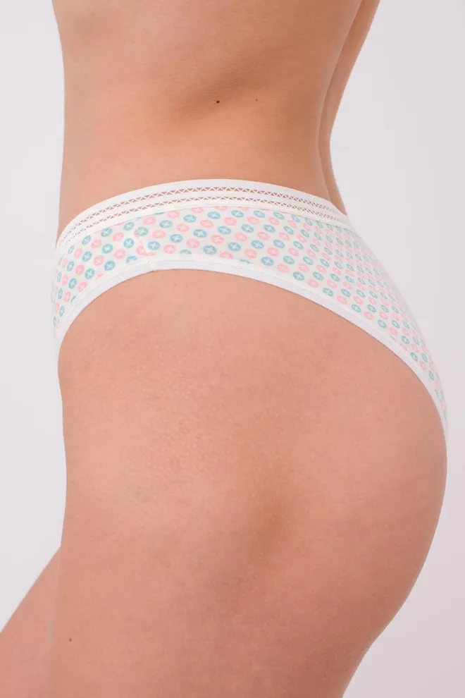 Женские трусы бразилиана Cotton print 2212/06 Giulia (milk buttons)