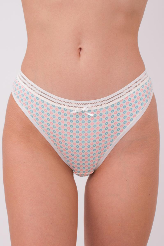 Жіночі труси бразиліана Cotton print 2212/06 Giulia (milk buttons)