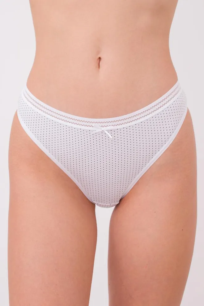 Женские трусы бразилиана Cotton print 2212/06 Giulia (white dots)