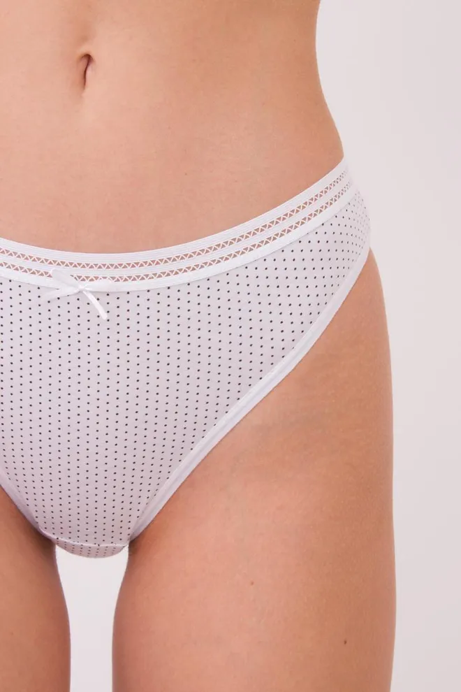 Женские трусы бразилиана Cotton print 2212/06 Giulia (white dots)