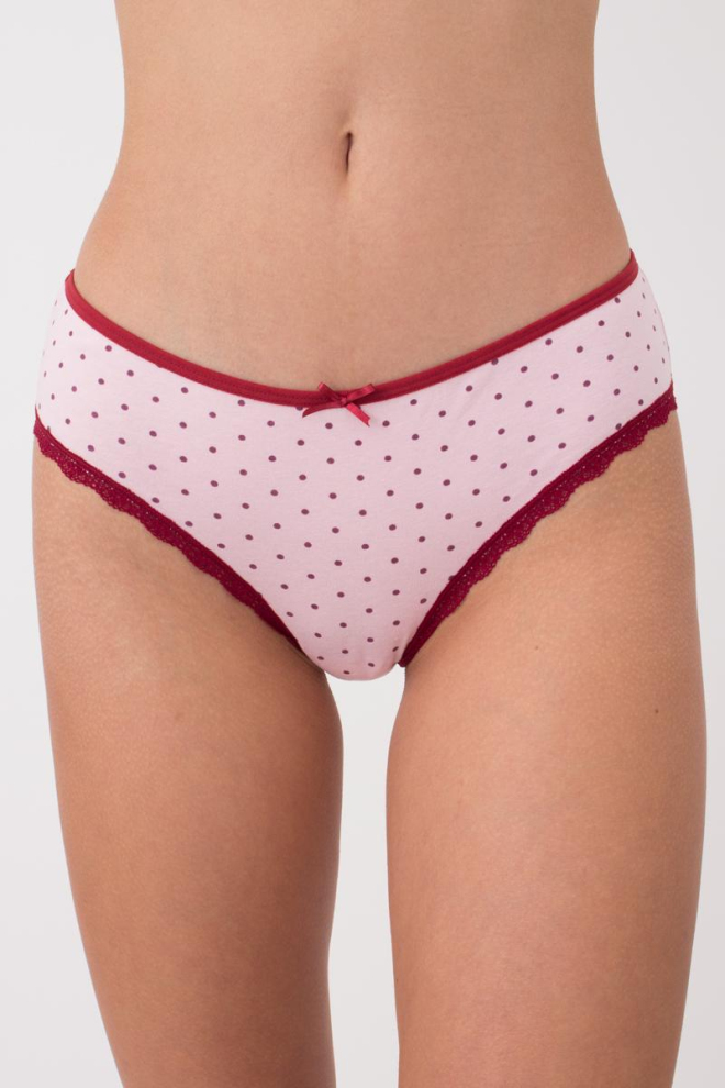 Жіночі труси сліпи Cotton print 2301/61 Giulia (pink dots)