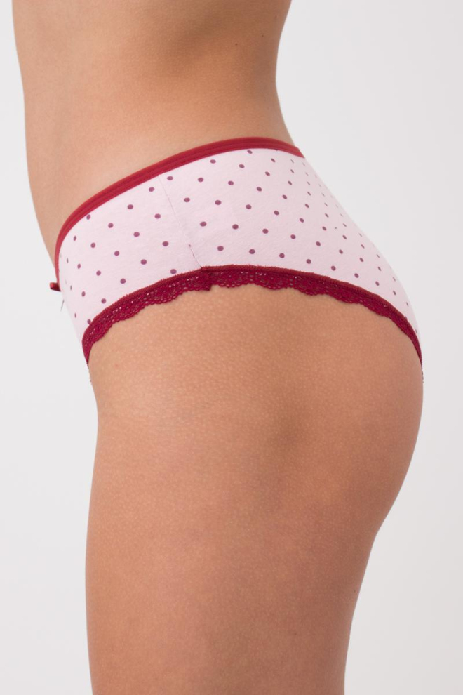 Жіночі труси сліпи Cotton print 2301/61 Giulia (pink dots)