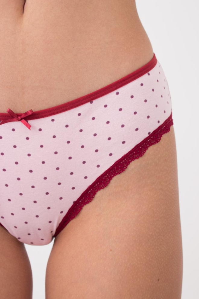 Жіночі труси сліпи Cotton print 2301/61 Giulia (pink dots)