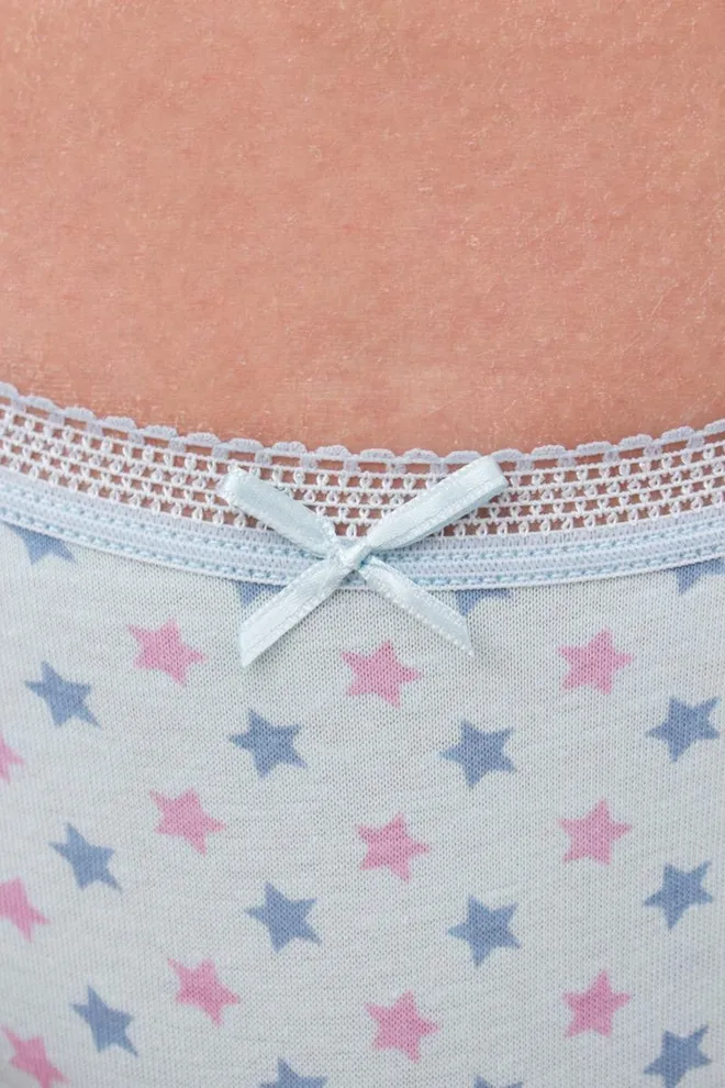 Женские трусы слипы Cotton print 2602/06 Giulia (blue stars)
