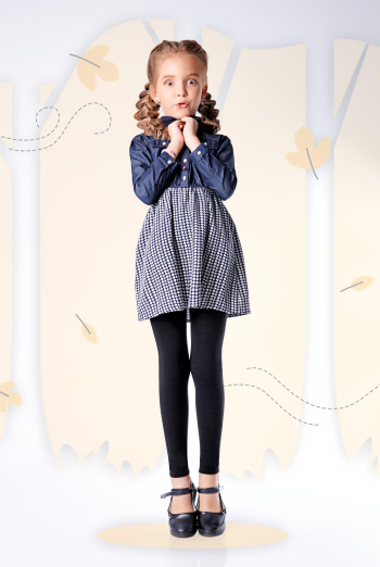 Дитячі бавовняні легінси унісекс D021 JUNIOR Giulia (nero), чорний Дитячі бавовняні легінси унісекс D021 JUNIOR Giulia (nero), чорний