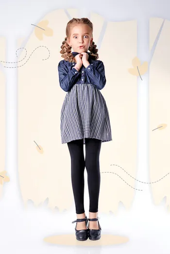 Детские хлопковые леггинсы унисекс D021 Kids Giulia (nero) Детские хлопковые леггинсы унисекс D021 Kids Giulia (nero)