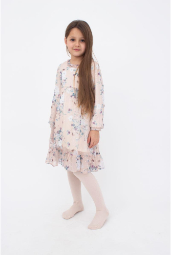 Дитячі однотонні бавовняні колготки D025 Junior Giulia (panna)