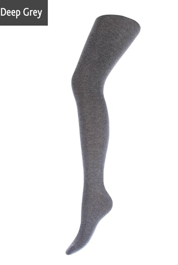 Дитячі однотонні бавовняні колготки D025 Junior melange Giulia (deep grey melange)