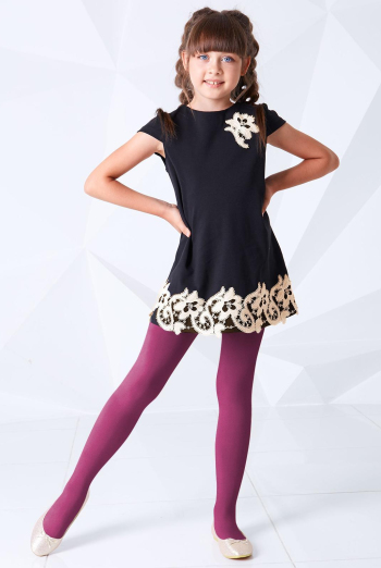 Детские однотонные хлопковые колготки D025 Teen girl classic Giulia (marsala) Детские однотонные хлопковые колготки D025 Teen girl classic Giulia (marsala)