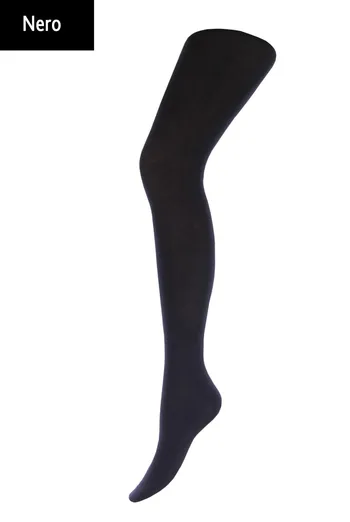 Дитячі однотонні бавовняні колготки D025 Teen girl classic Giulia (nero), чорний