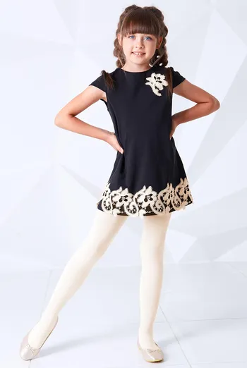 Детские однотонные хлопковые колготки D025 Teen girl classic Giulia (panna) Детские однотонные хлопковые колготки D025 Teen girl classic Giulia (panna)