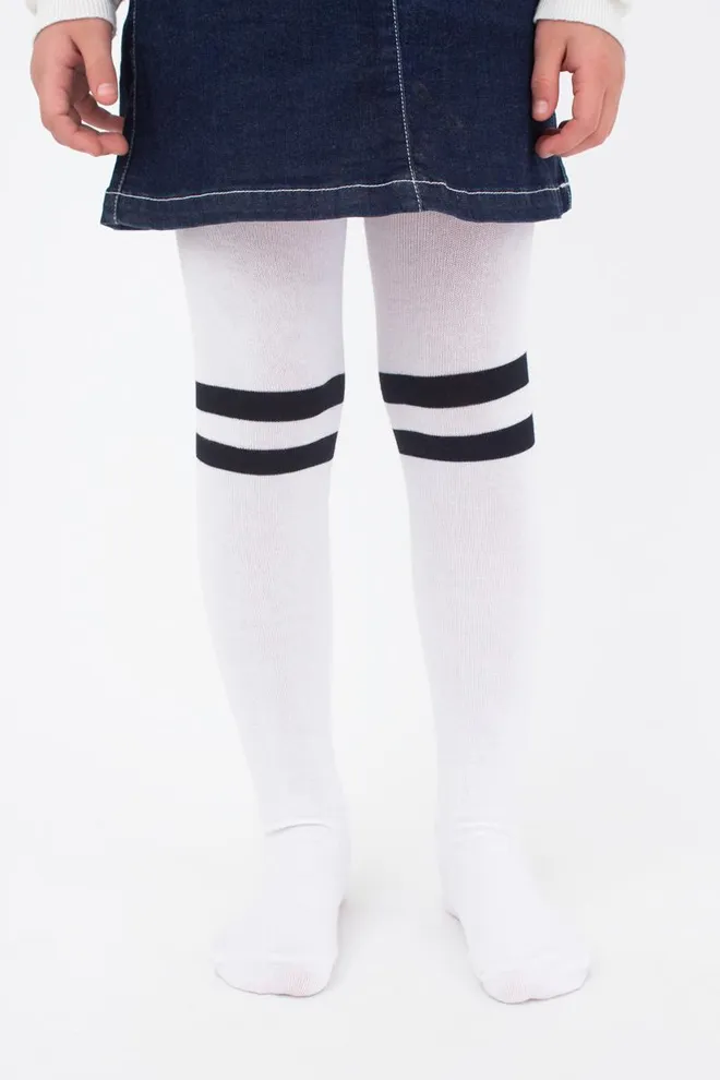 Дитячі бавовняні колготки D048 Teen girl Giulia (bianco)
