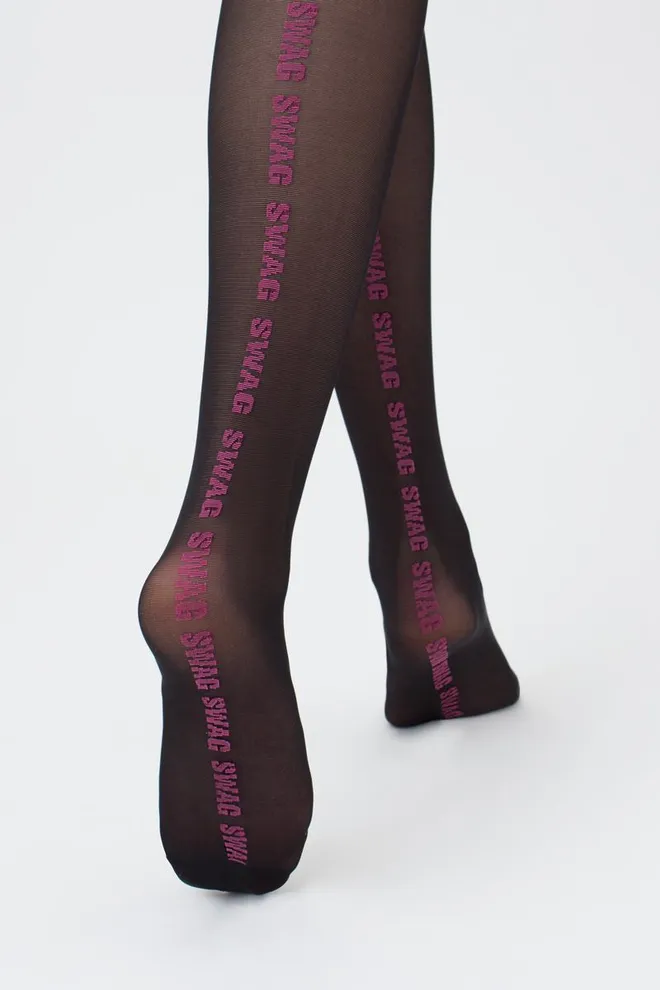 Колготки з написом Dazzle 40 den model 1 Giulia (nero)