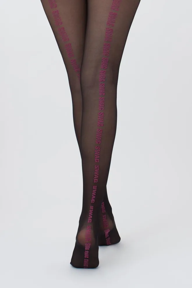 Колготки з написом Dazzle 40 den model 1 Giulia (nero)