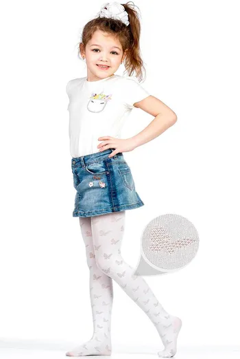 Детские колготки с бабочками Debbie 60 den model 2 Giulia (bianco)