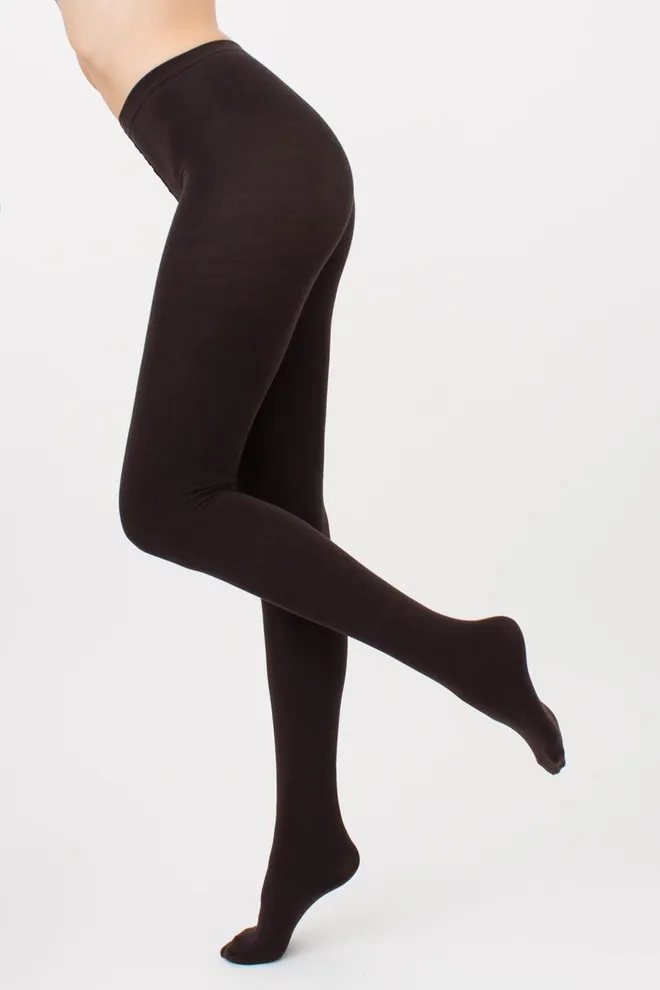 Теплі бавовняні колготки Delicate cotton 150 den Giulia (caffe)