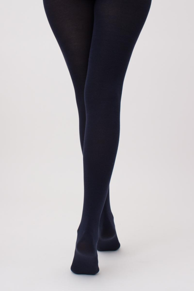 Теплі бавовняні колготки Delicate cotton 150 den Giulia (navy)