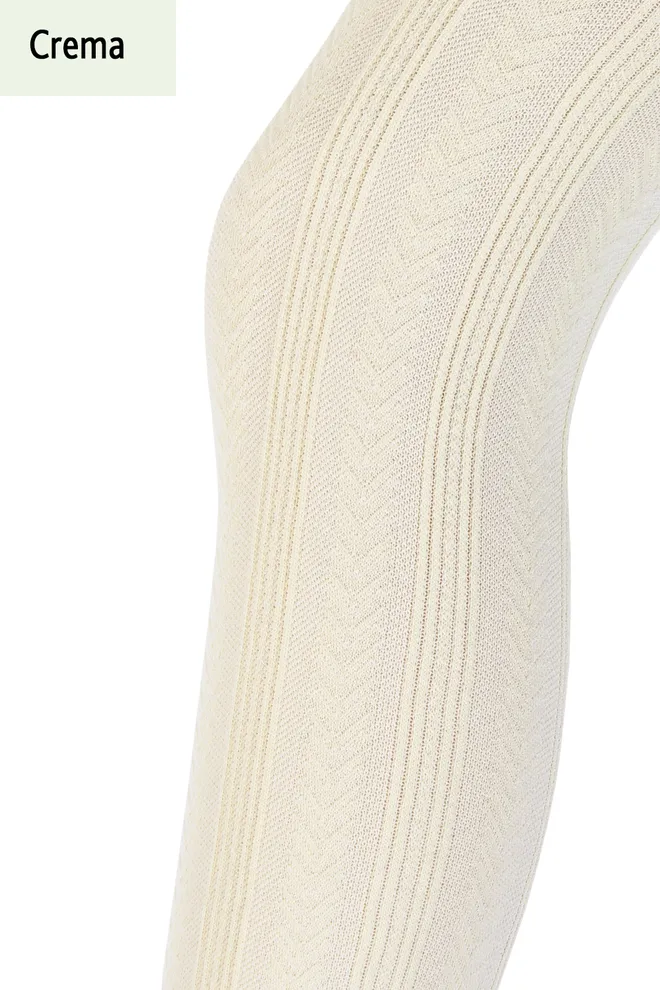 Колготки теплі з візерунком Delicate voyage 150den model 6 Giulia (crema)