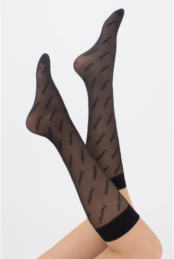 Жіночі капронові гольфи з лого DG-03 Giulia (nero) Жіночі капронові гольфи з лого DG-03 Giulia (nero)