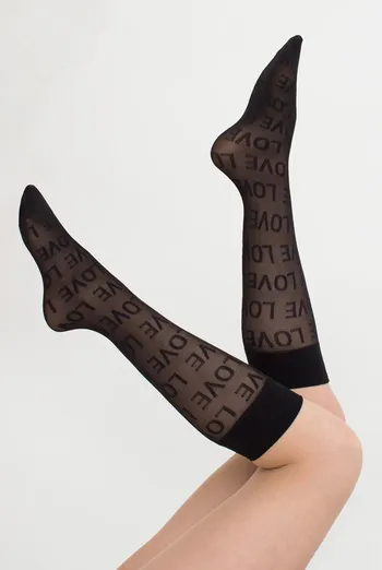 Гольфи прозорі з написами Dg-05 Giulia (nero)