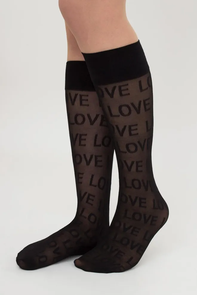 Гольфи прозорі з написами Dg-05 Giulia (nero)