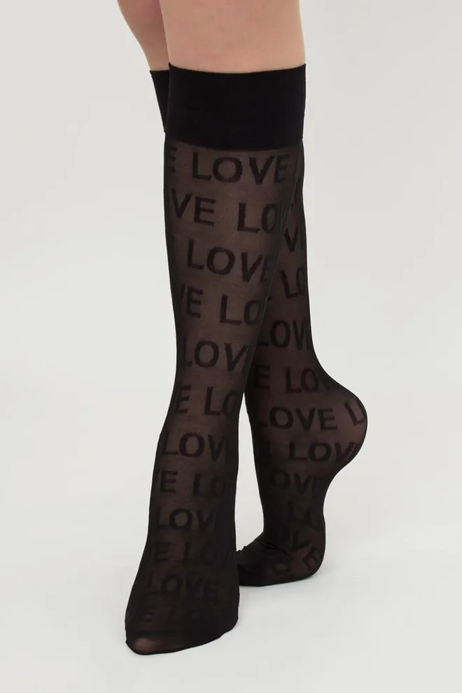 Гольфи прозорі з написами Dg-05 Giulia (nero)