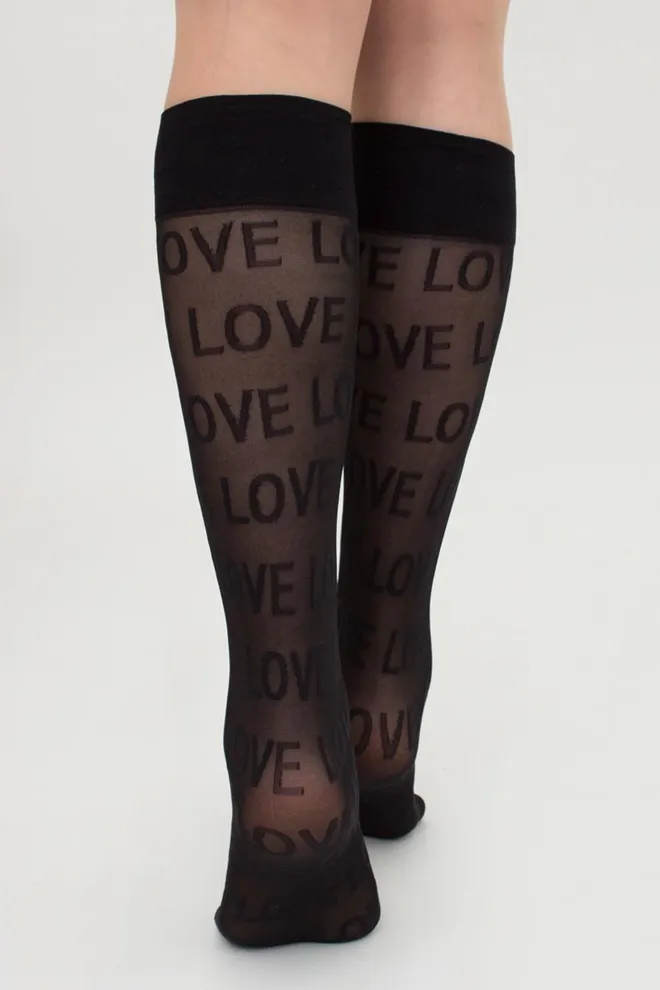 Гольфи прозорі з написами Dg-05 Giulia (nero)