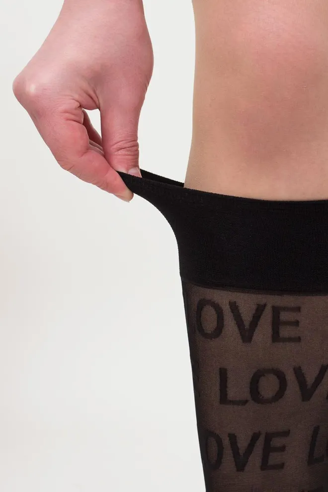 Гольфи прозорі з написами Dg-05 Giulia (nero)