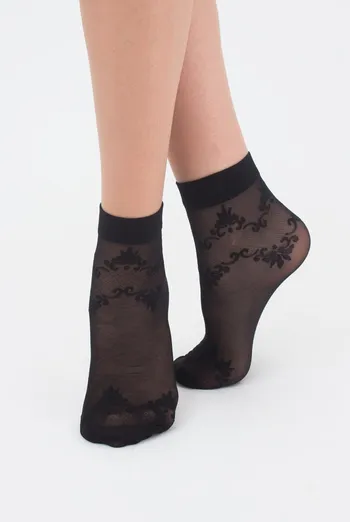 Капроновые носки с рисунком DN 02 Giulia (nero), черный Капроновые носки с рисунком DN 02 Giulia (nero), черный