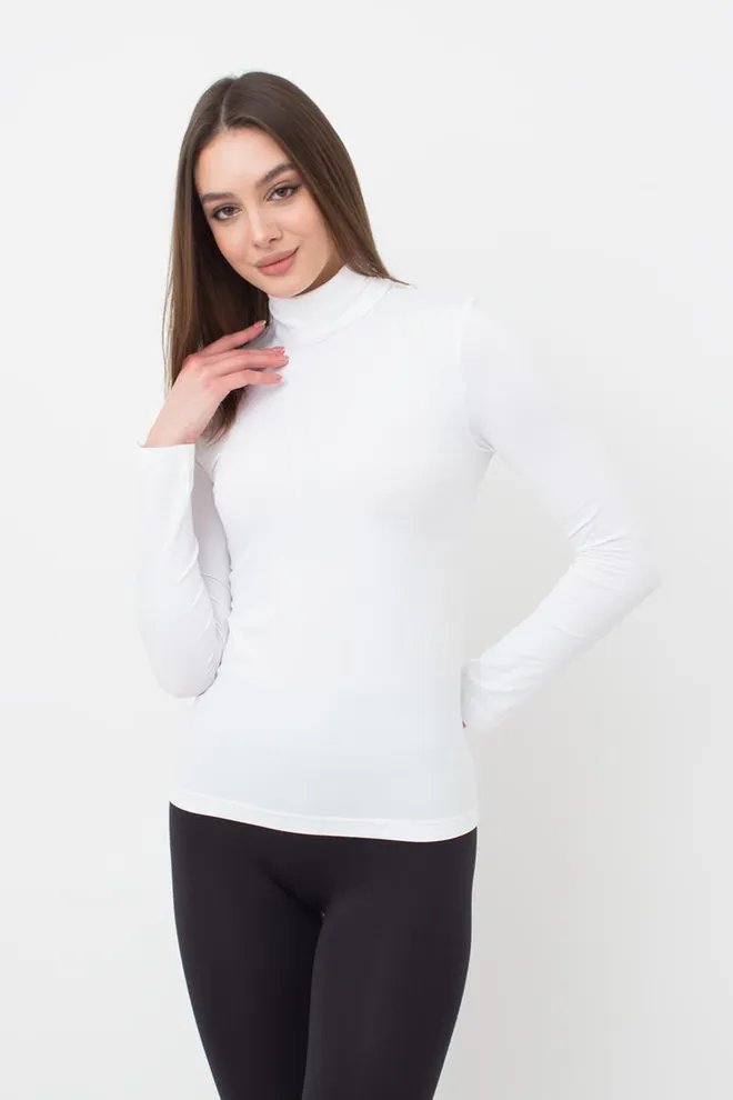 Безшовна водолазка DOLCEVITA MANICA LUNGA Giulia (bianco), білий