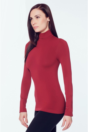 Бесшовная водолазка DOLCEVITA MANICA LUNGA Giulia (jester red), бордовый